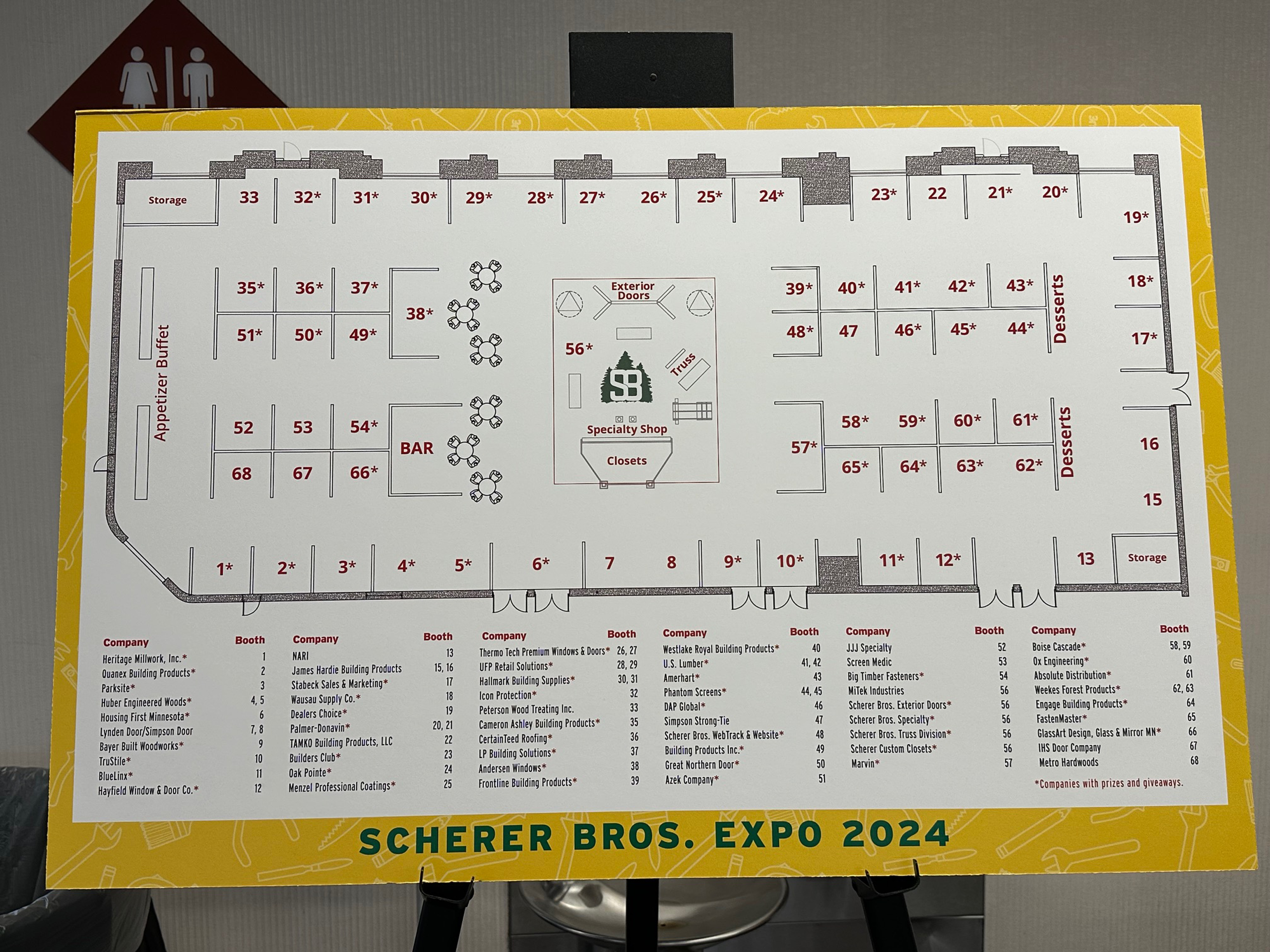 3031 2024 expo Map of vendor set up 2024 expo